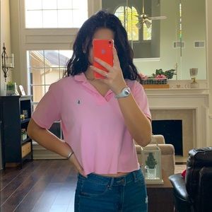 Light pink Cropped Polo
